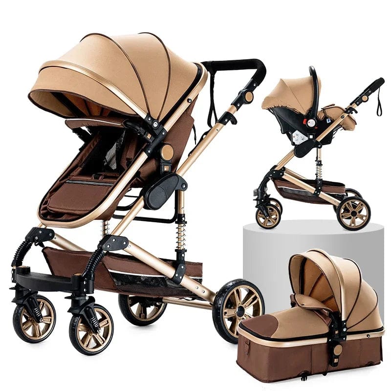 Poussette Bébé 3 en 1 Beige